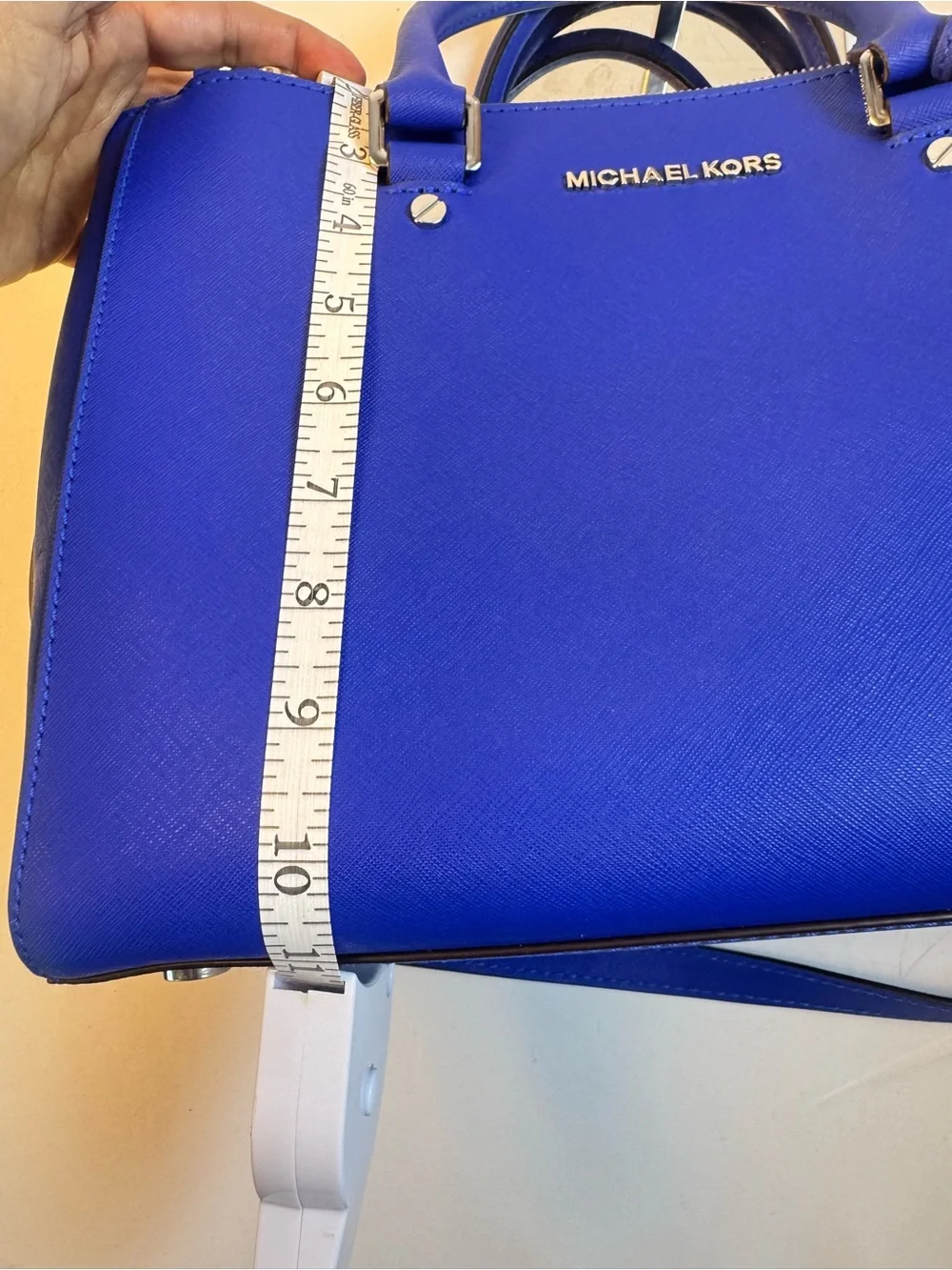Michael Kors Electric Blue Saffiano Leather Tote - Picture 9 of 10